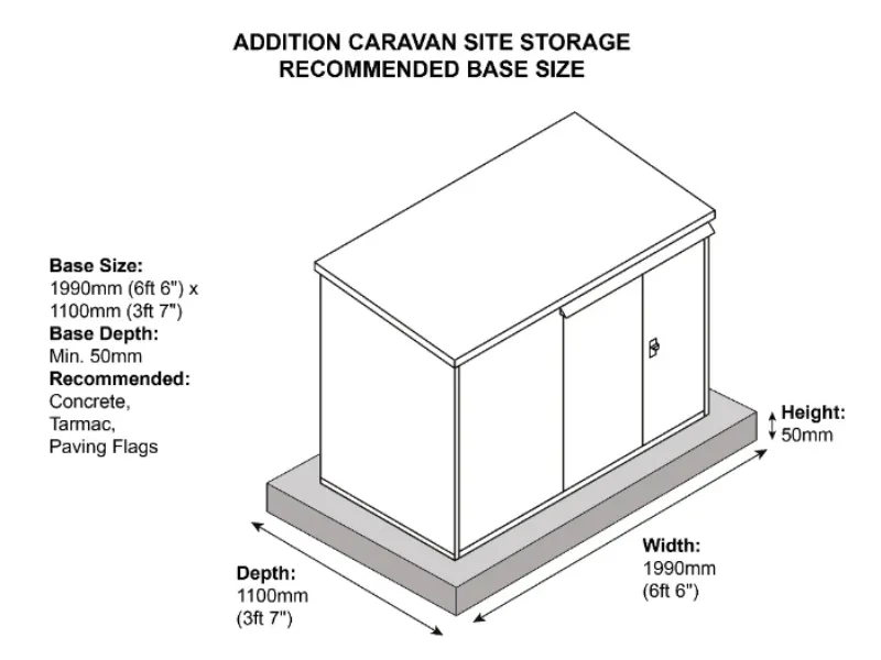 6ft x 3ft Caravan Site Storage