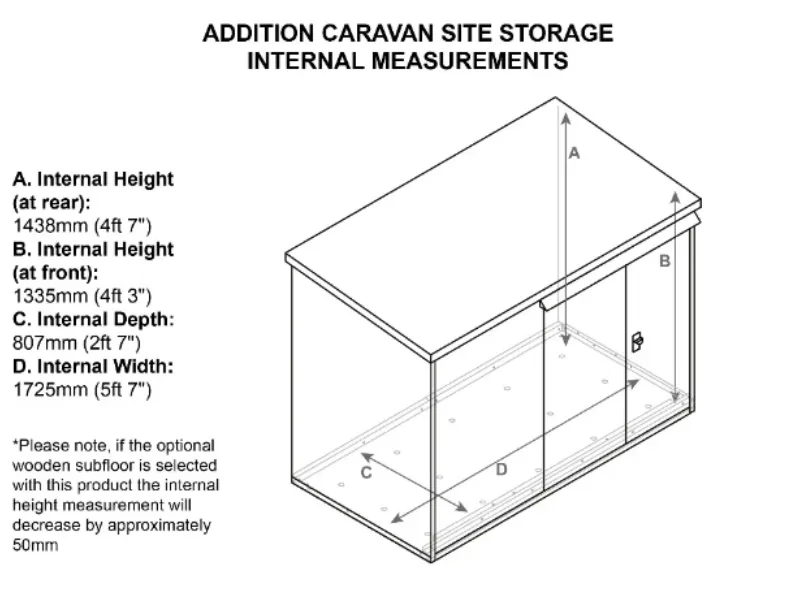 6ft x 3ft Caravan Site Storage