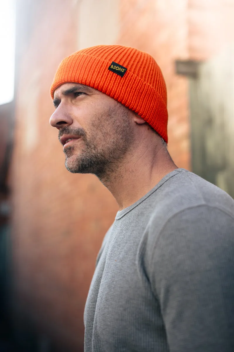 &SONS New Watchcap Beanie Orange