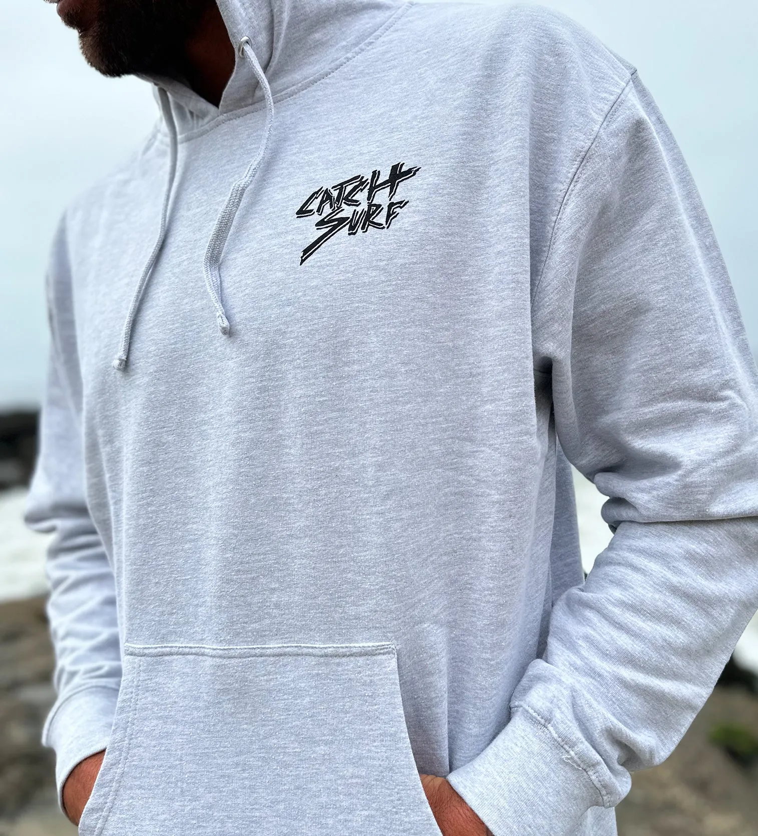 Basic Slash Fleece Pullover Hoodie