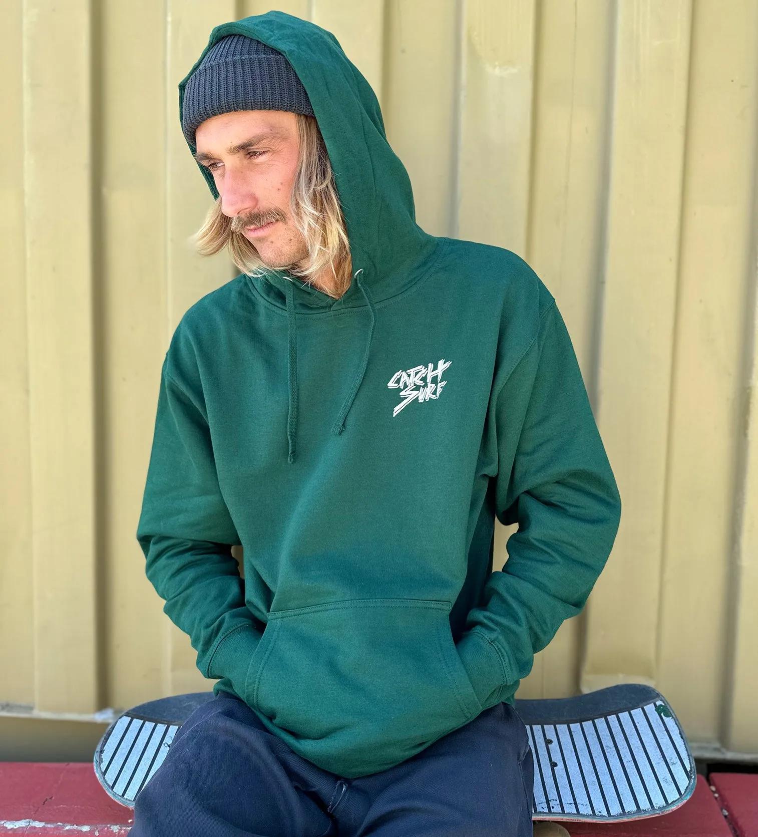Basic Slash Fleece Pullover Hoodie