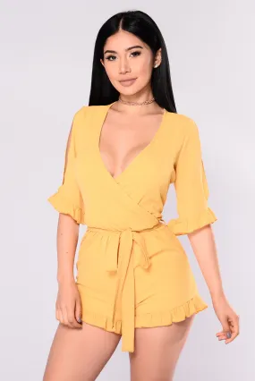 Be Patient Romper - Mustard