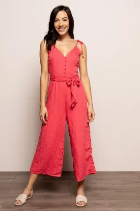 Birdie Jumpsuit in Red