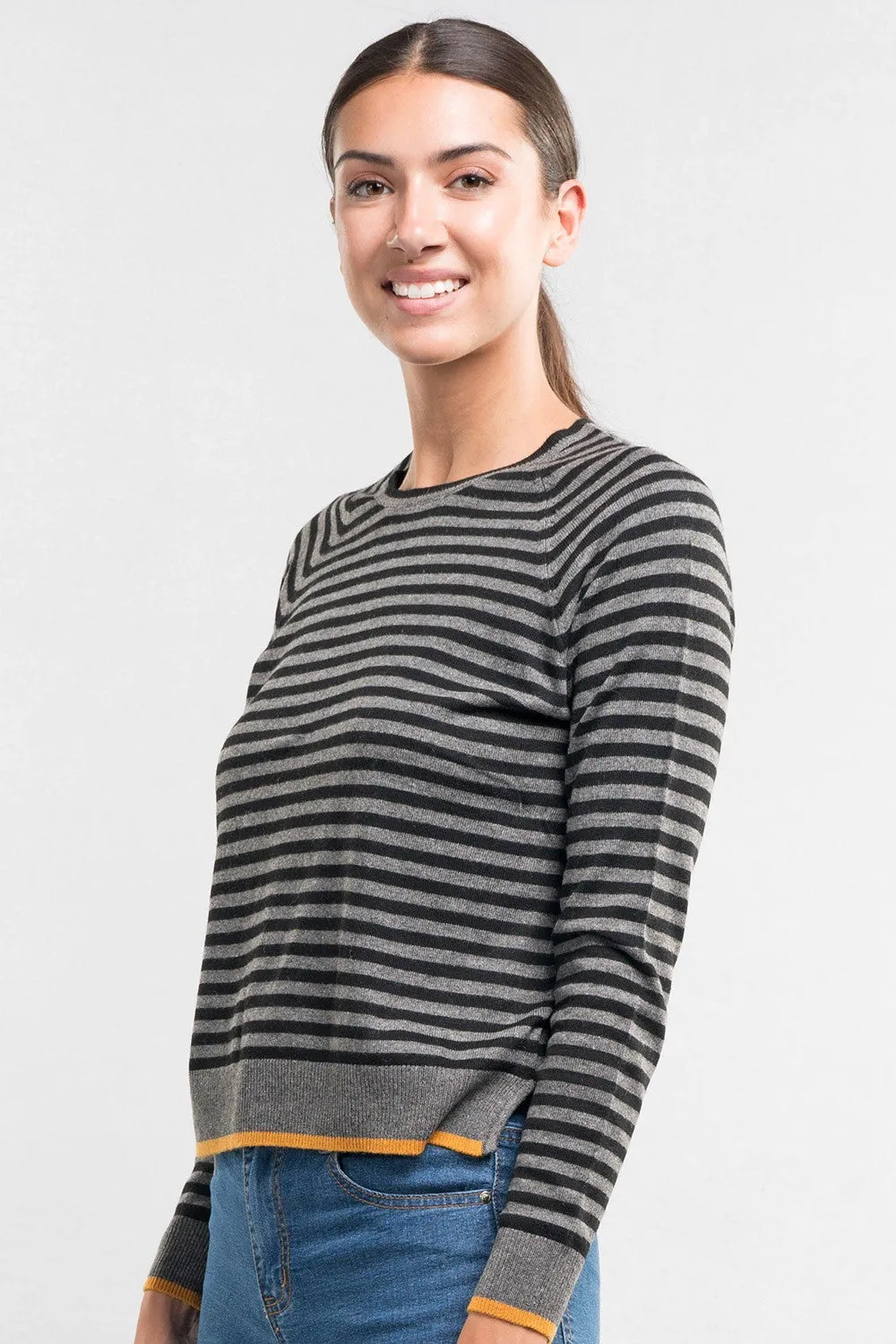 Business Casual Long Sleeve Striped Sweater