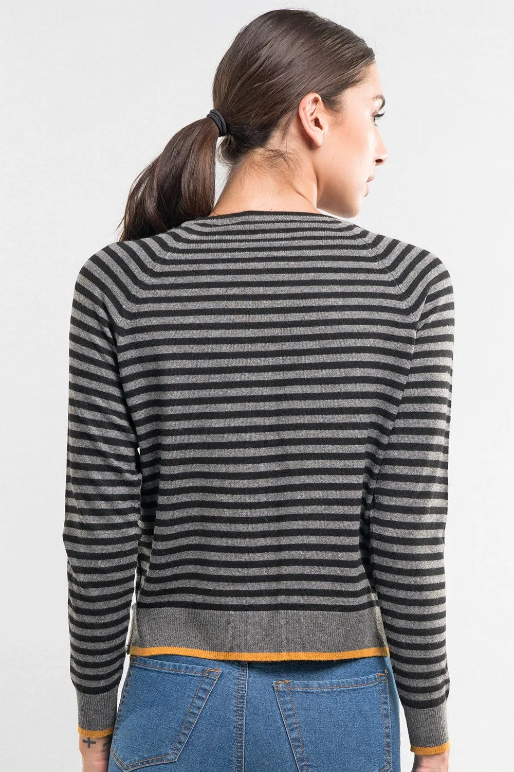 Business Casual Long Sleeve Striped Sweater