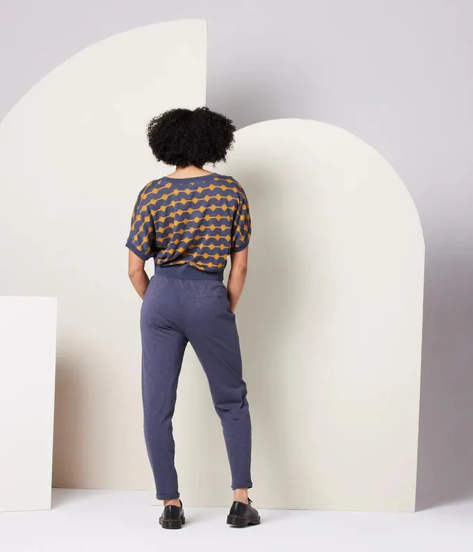 Carina Sweater in Lead & Ochre Stripe