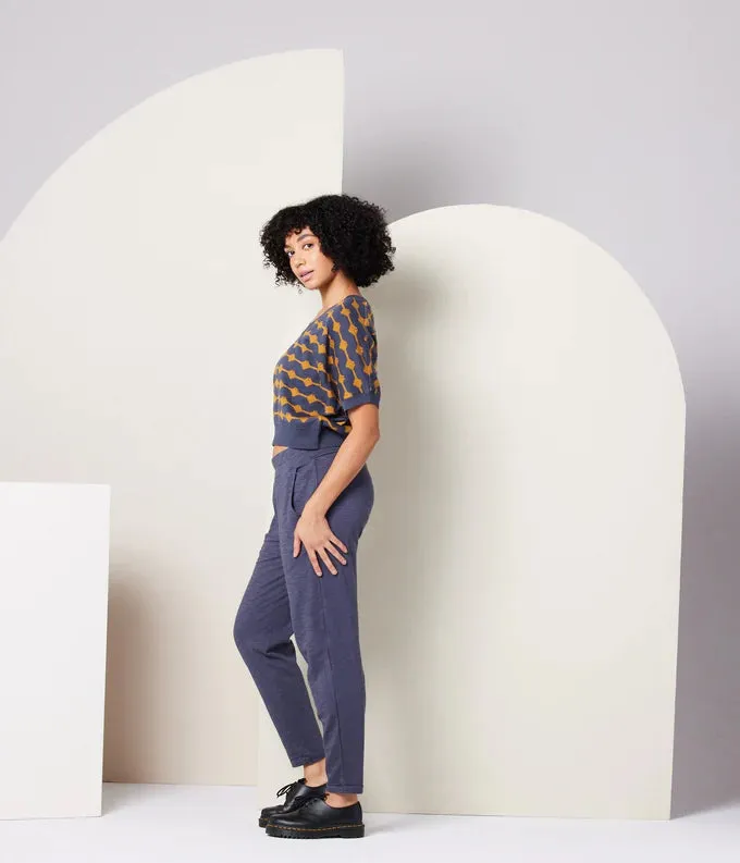 Carina Sweater in Lead & Ochre Stripe