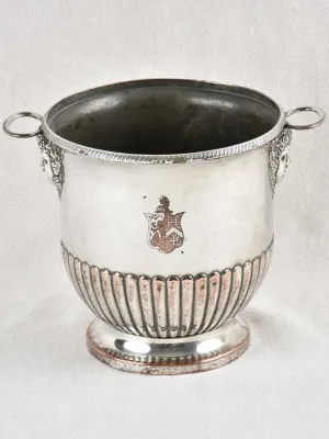 Champagne bucket w/ coat of arms