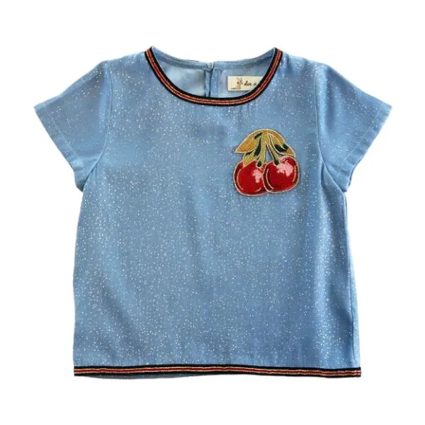 Cherry Embroidery Top