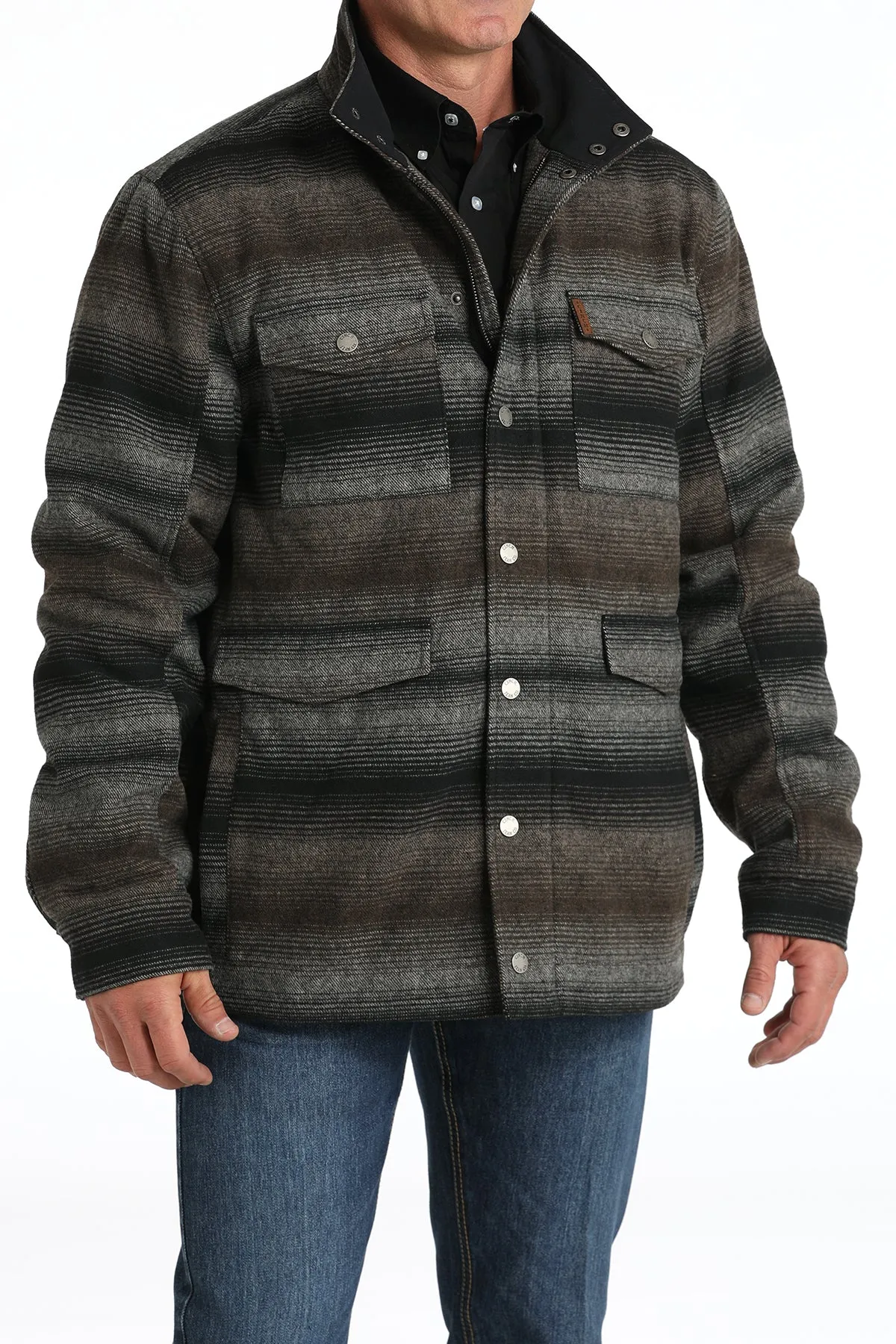 Cinch® Men's Wooly Gray Snap Front Ranch Coat