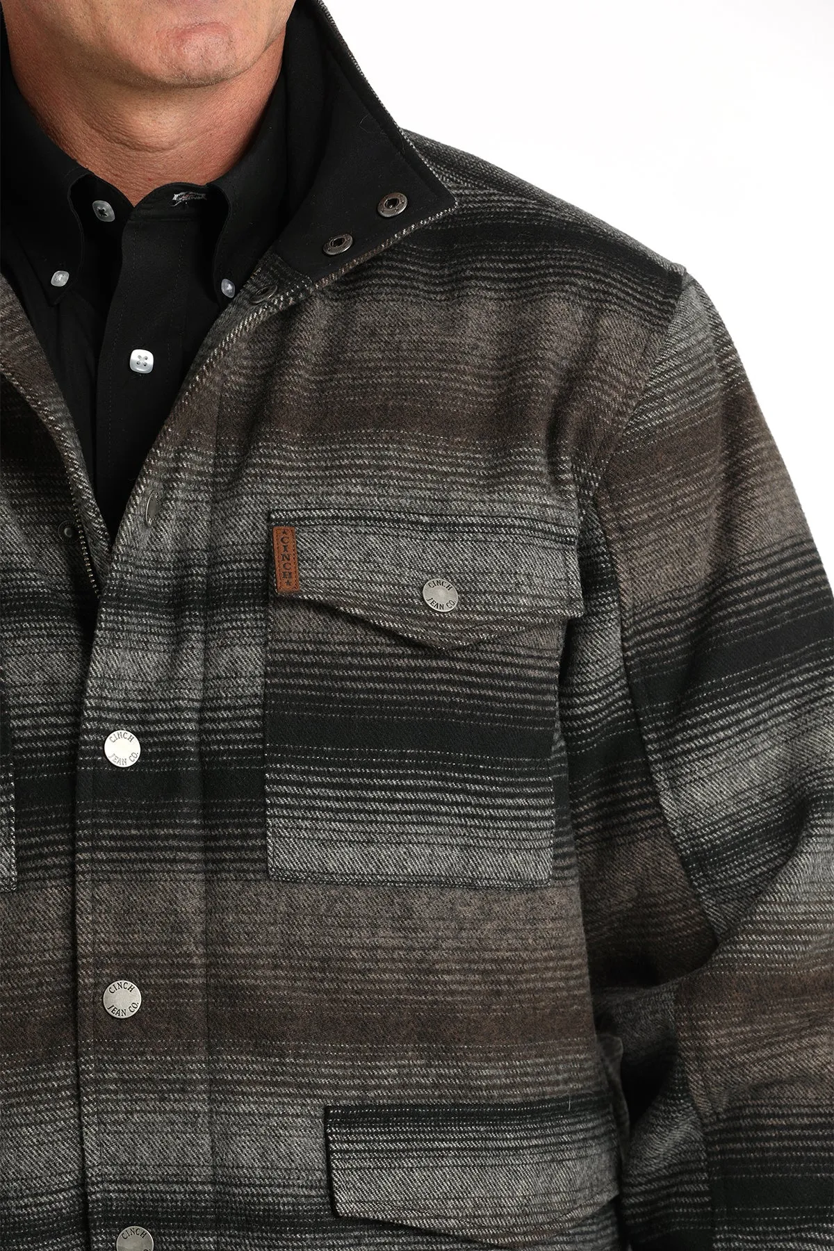 Cinch® Men's Wooly Gray Snap Front Ranch Coat