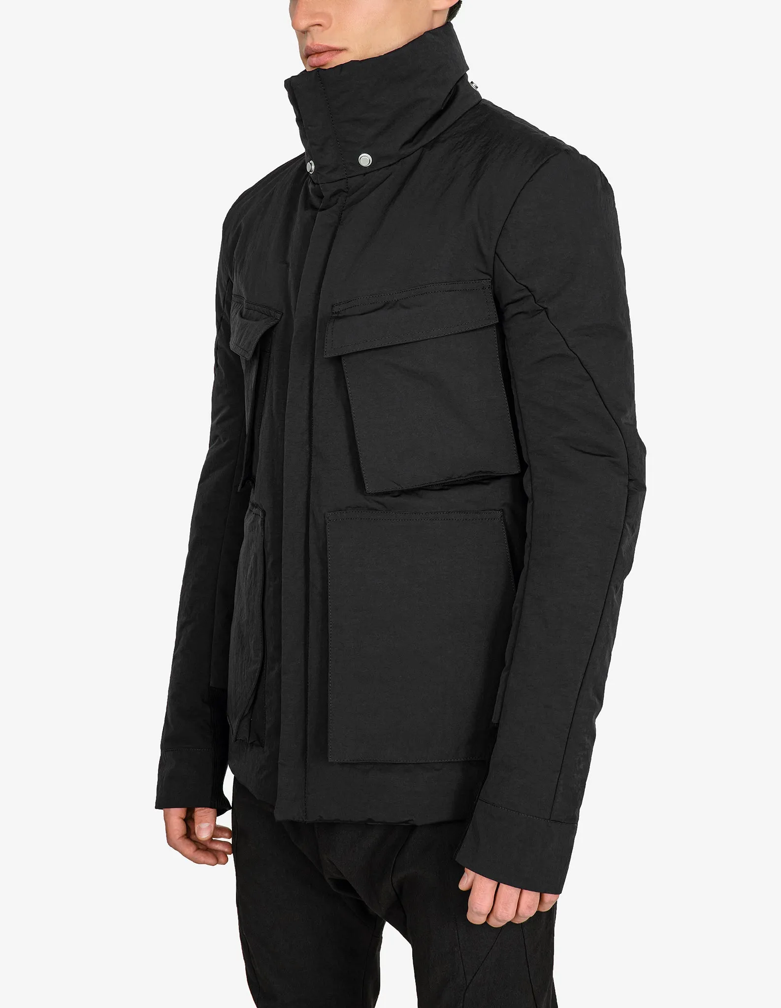 Detachable-Hood Puffer Jacket