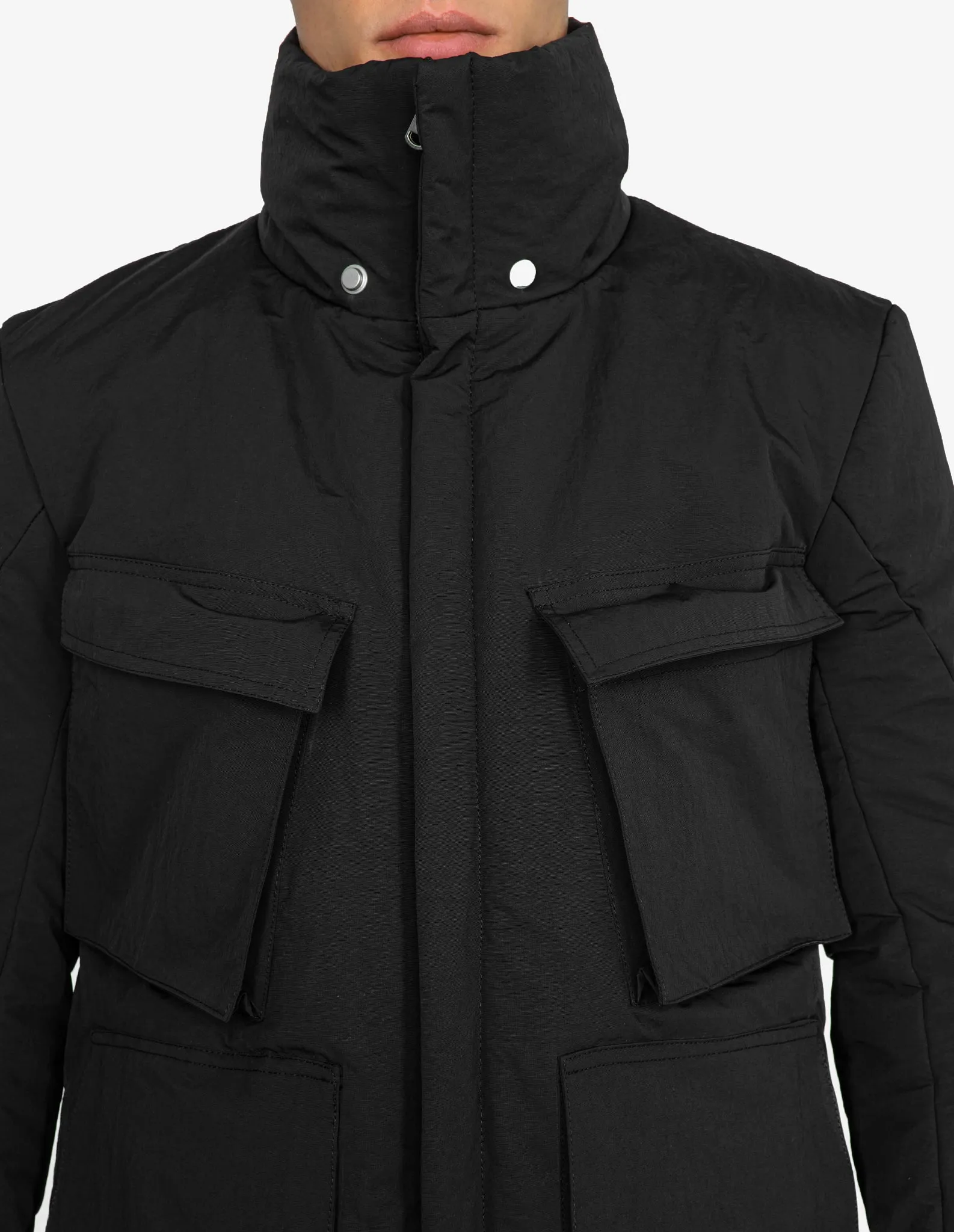 Detachable-Hood Puffer Jacket