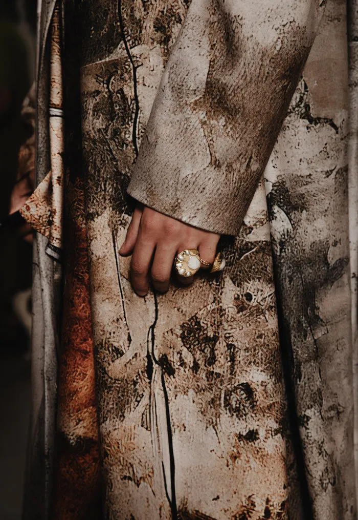 Erbe Coat Printed Brown