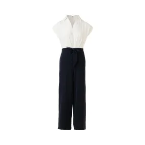 Extented Sleeve Tie Waist Jumpsuit