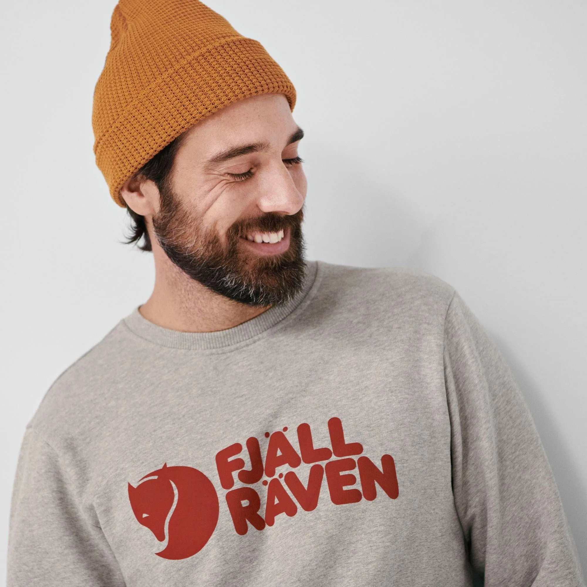 Fjällräven Logo Sweater M Terracotta Brown