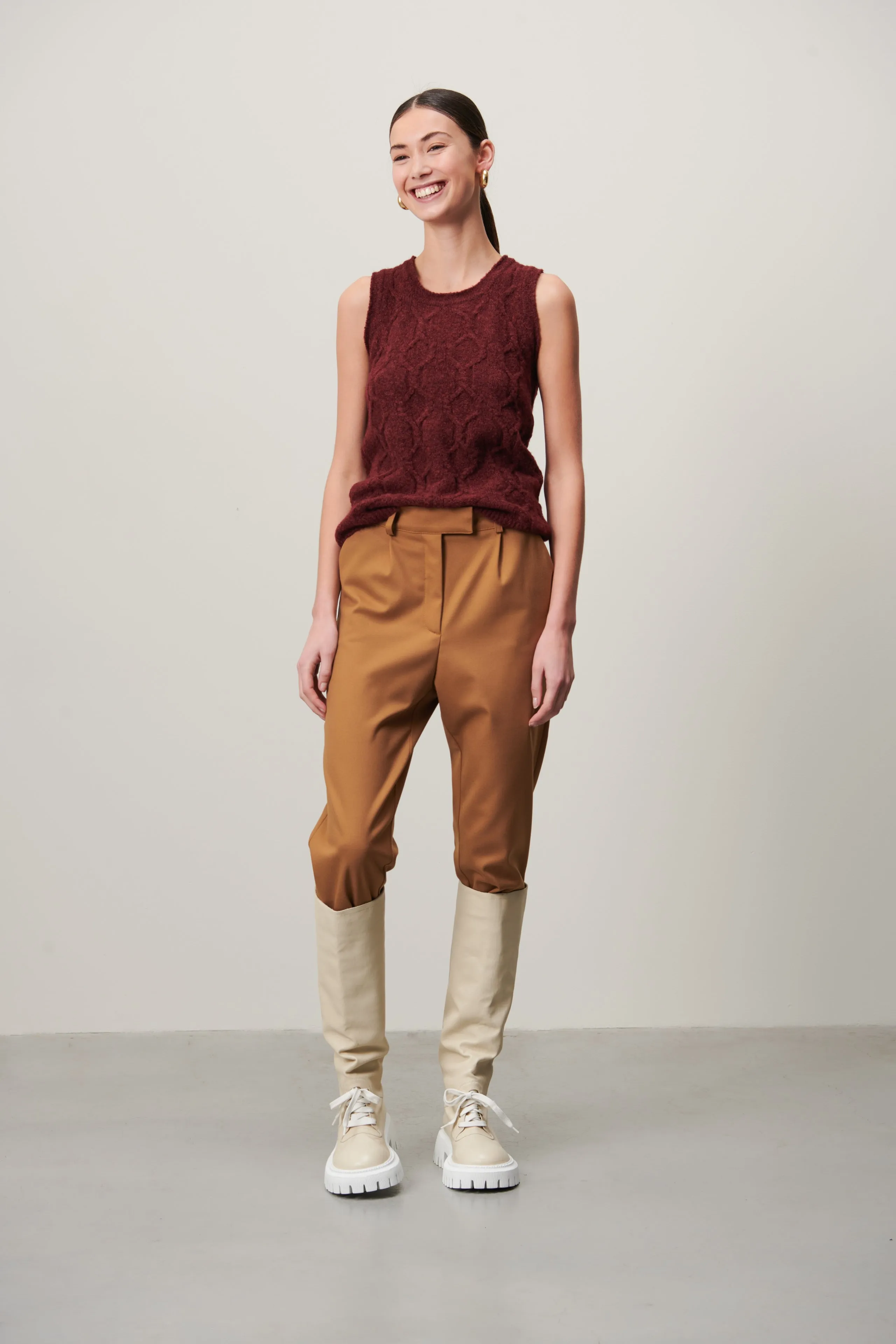 Flannel Vest | Bordo