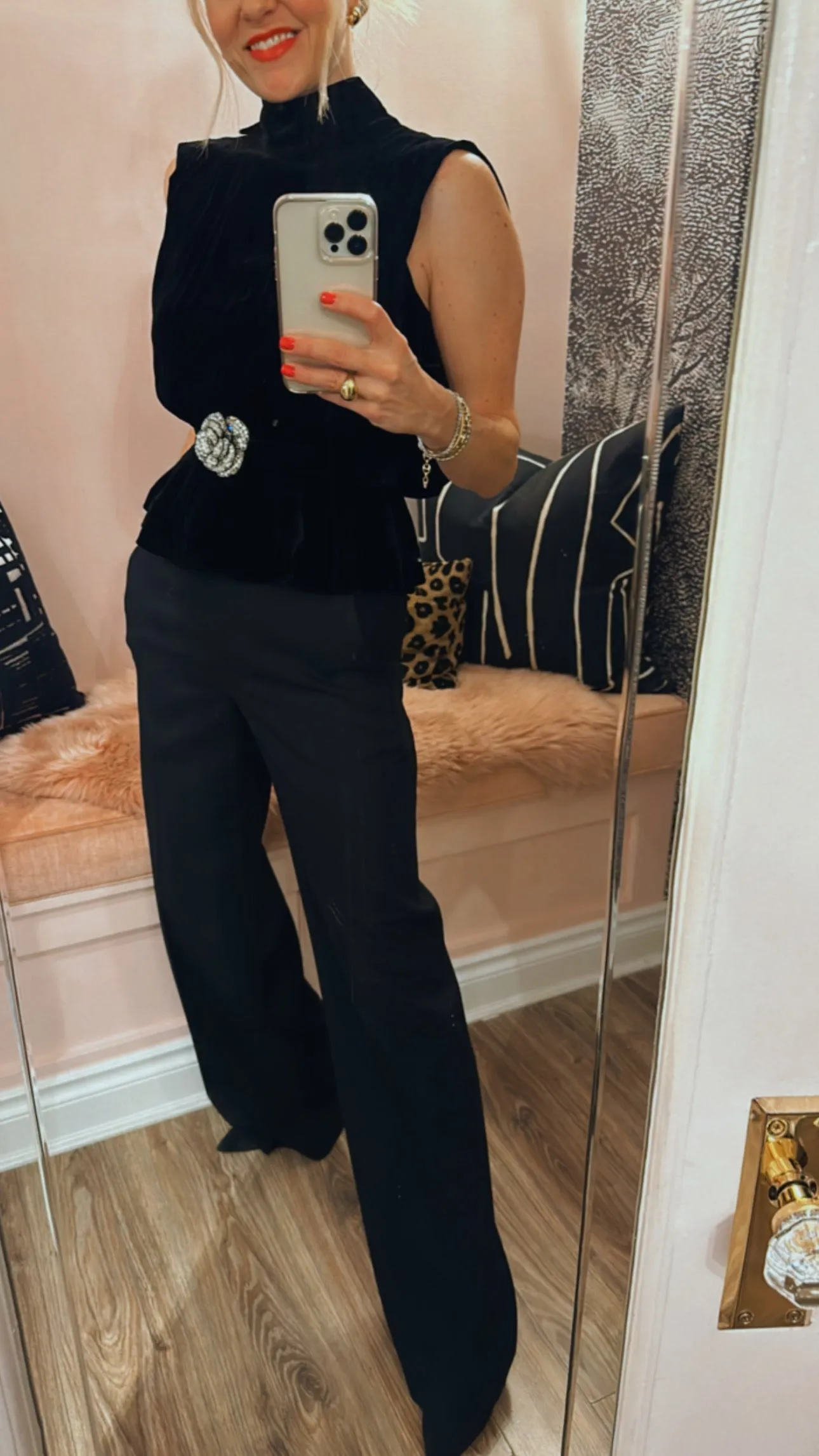 'Fleur' Velvet Top