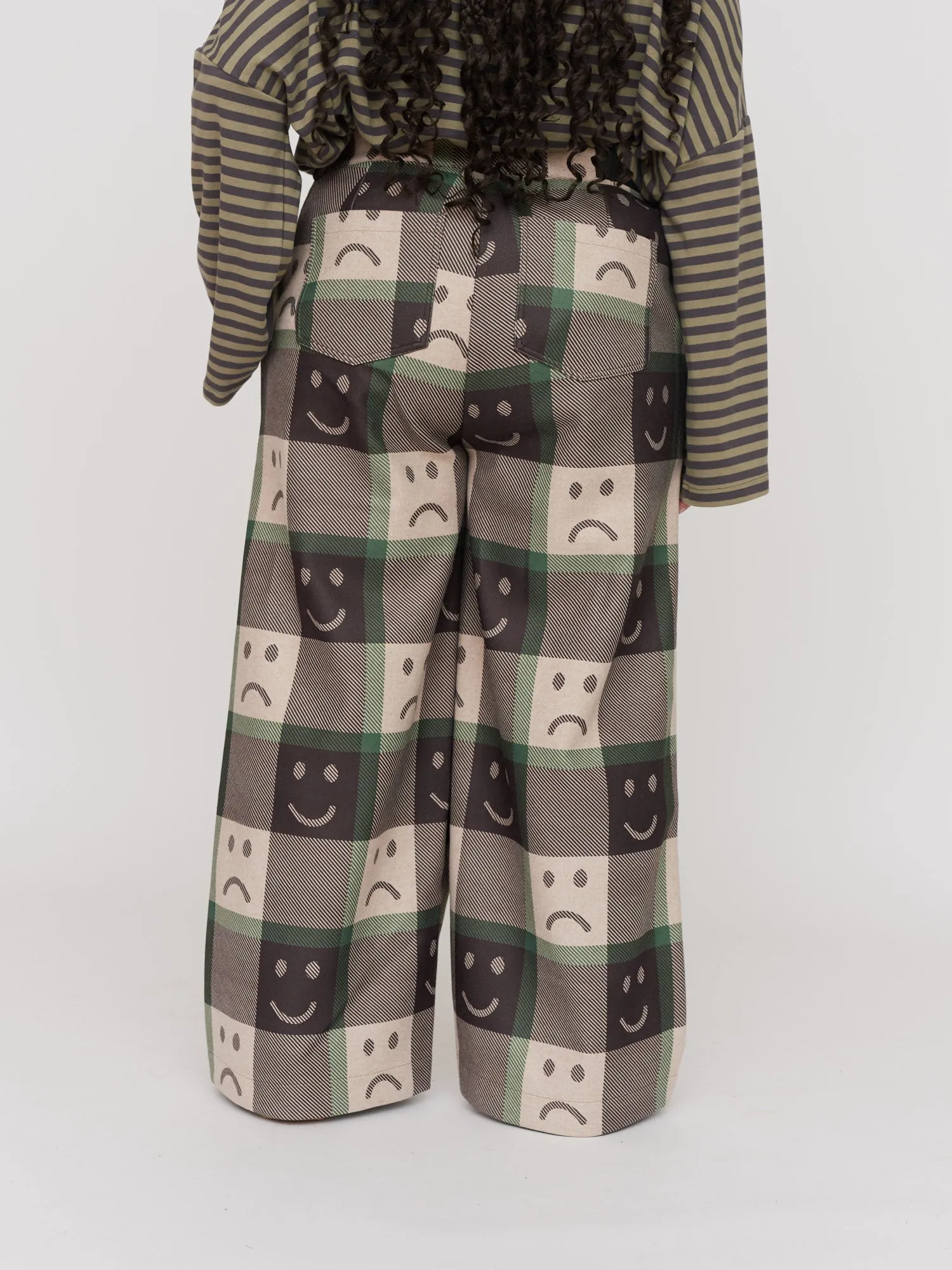Happy Sad Check Trousers