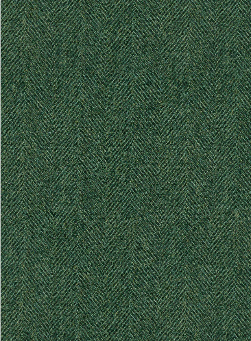 Highlander Heavy Green Herringbone Tweed Hunting Vest