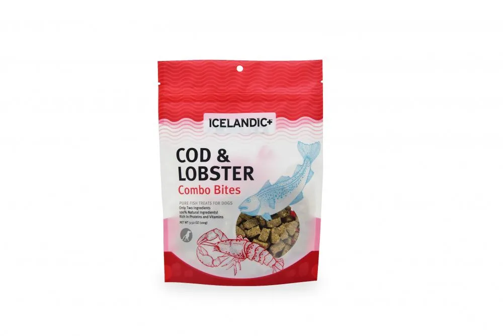 Icelandic  Cod & Lobster Combo Bites Fish Dog Treats