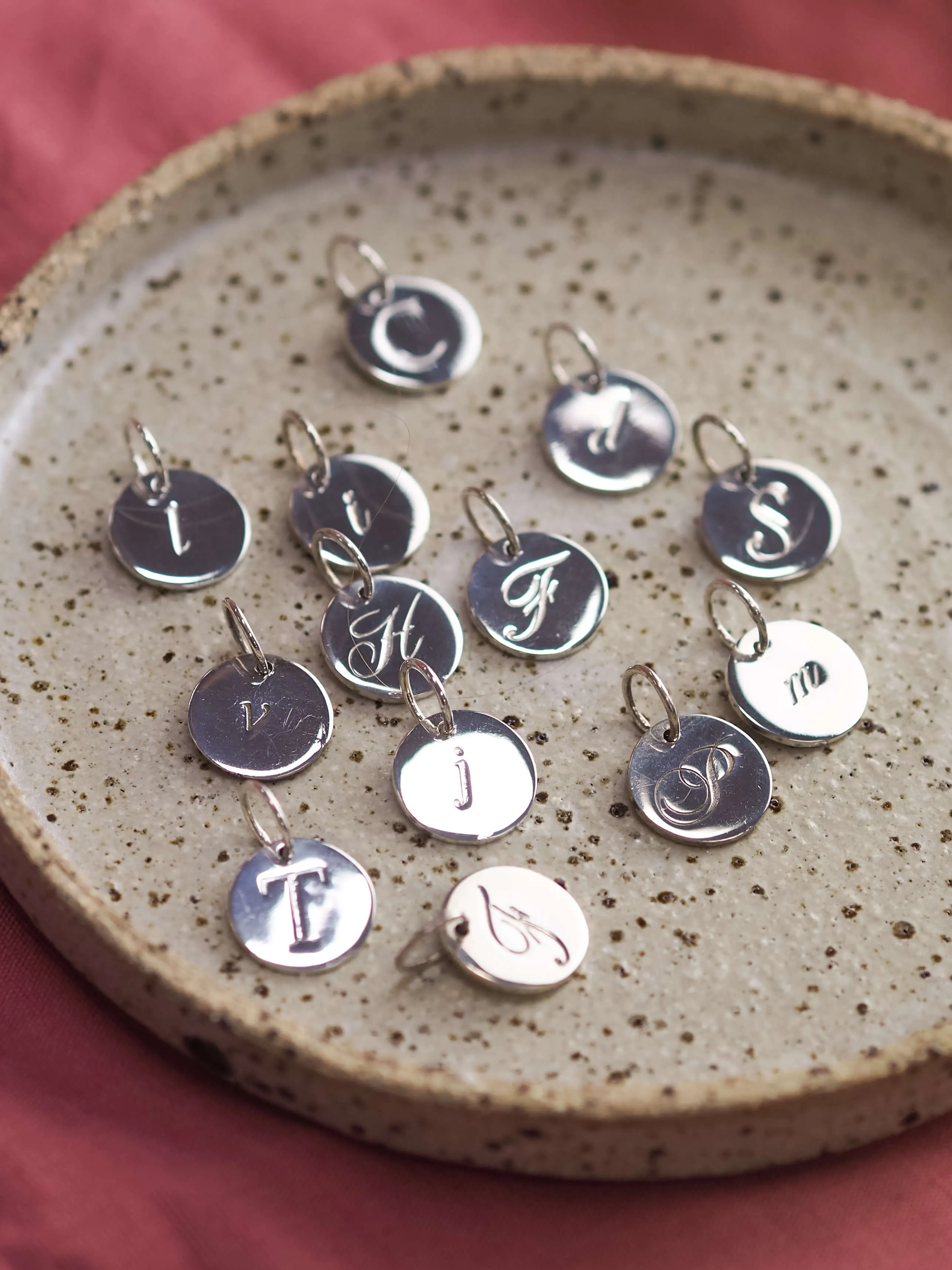 *Initial Petite Silver Charm