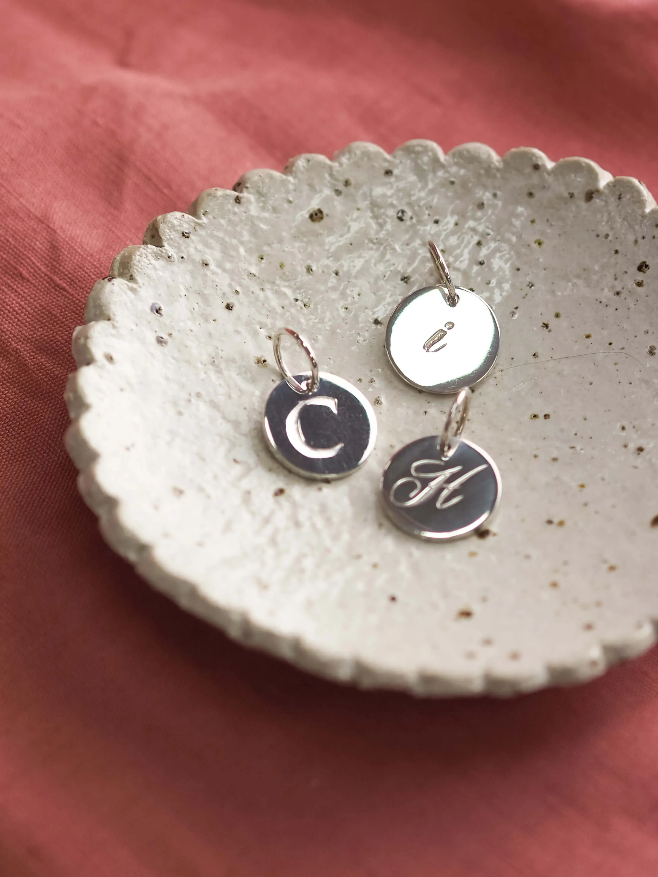 *Initial Petite Silver Charm
