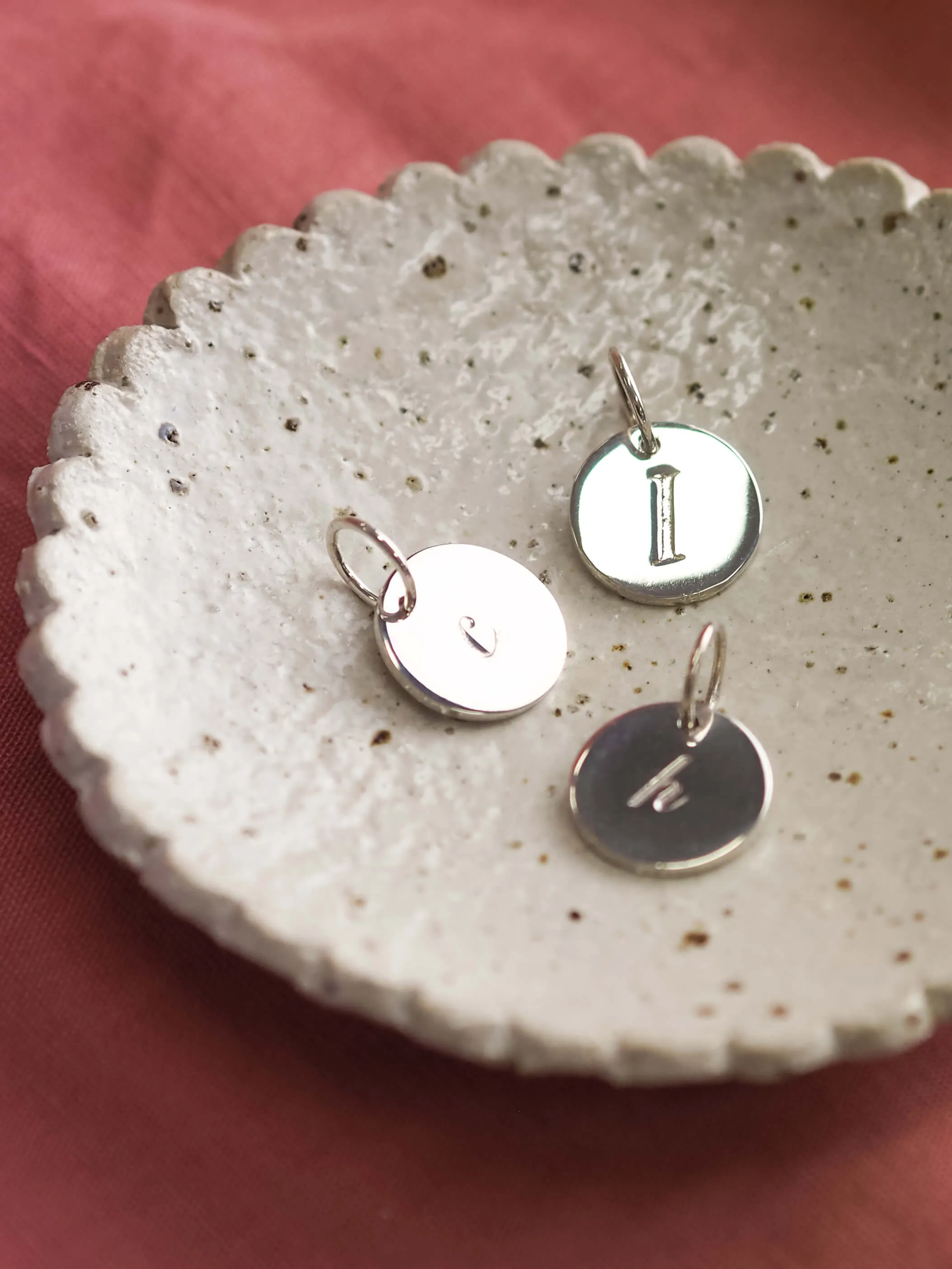 *Initial Petite Silver Charm