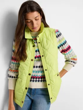 KNIT TRIM PUFFER VEST
