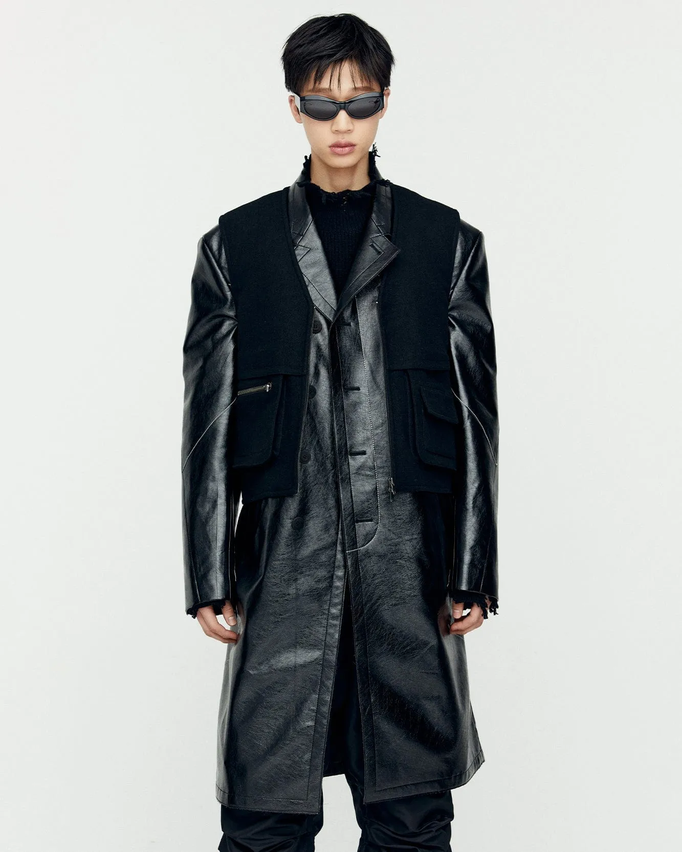 MAUER SINGLE COAT awa637m(BLACK)