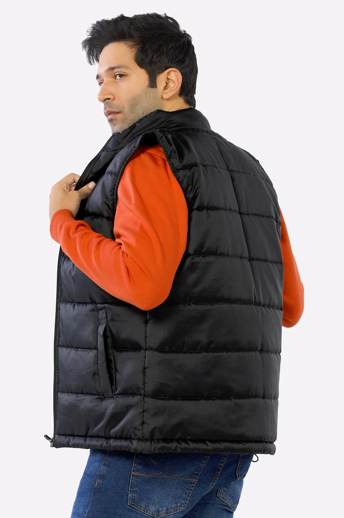 Men's Black Puffer Vest