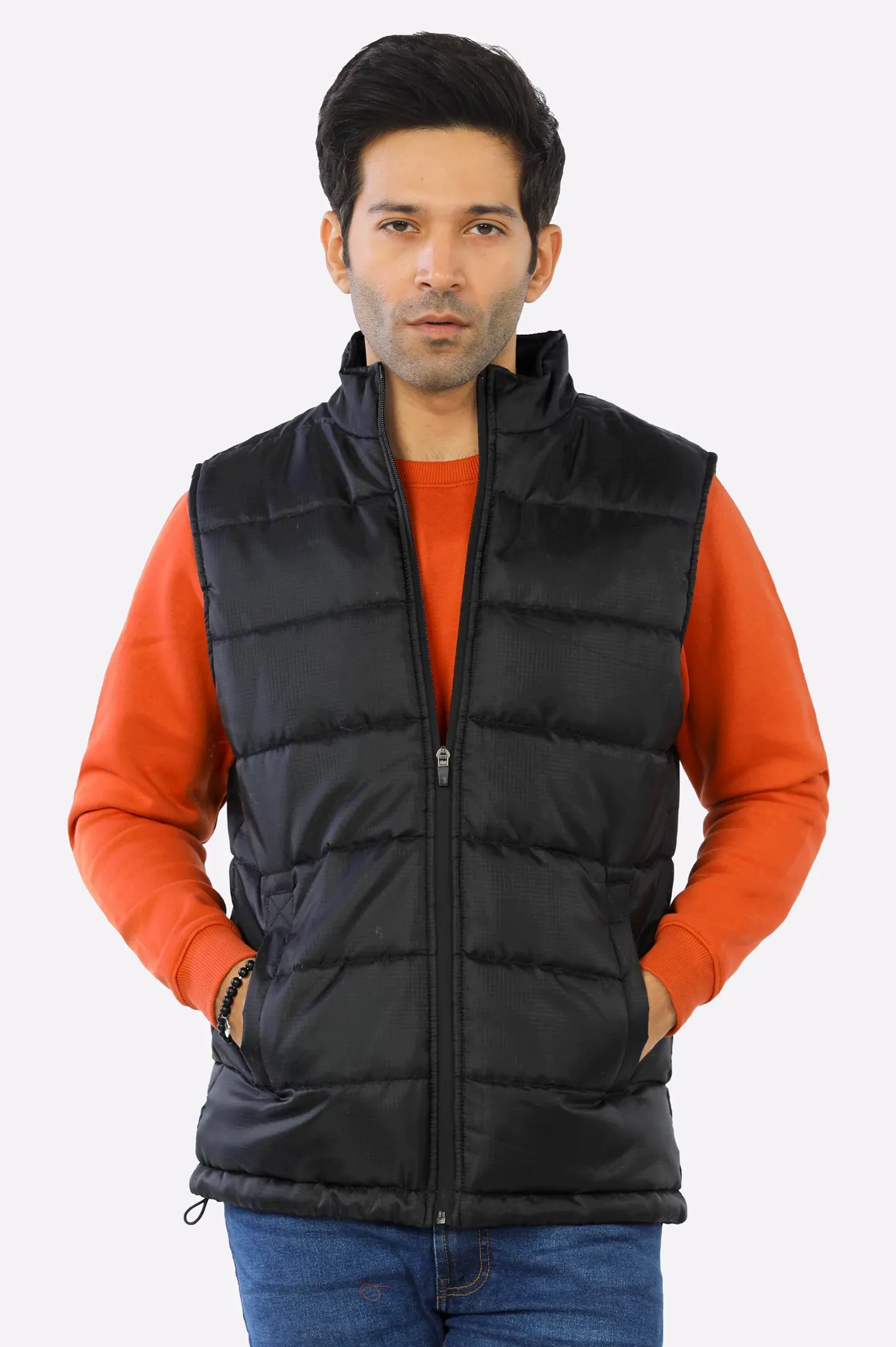 Men's Black Puffer Vest