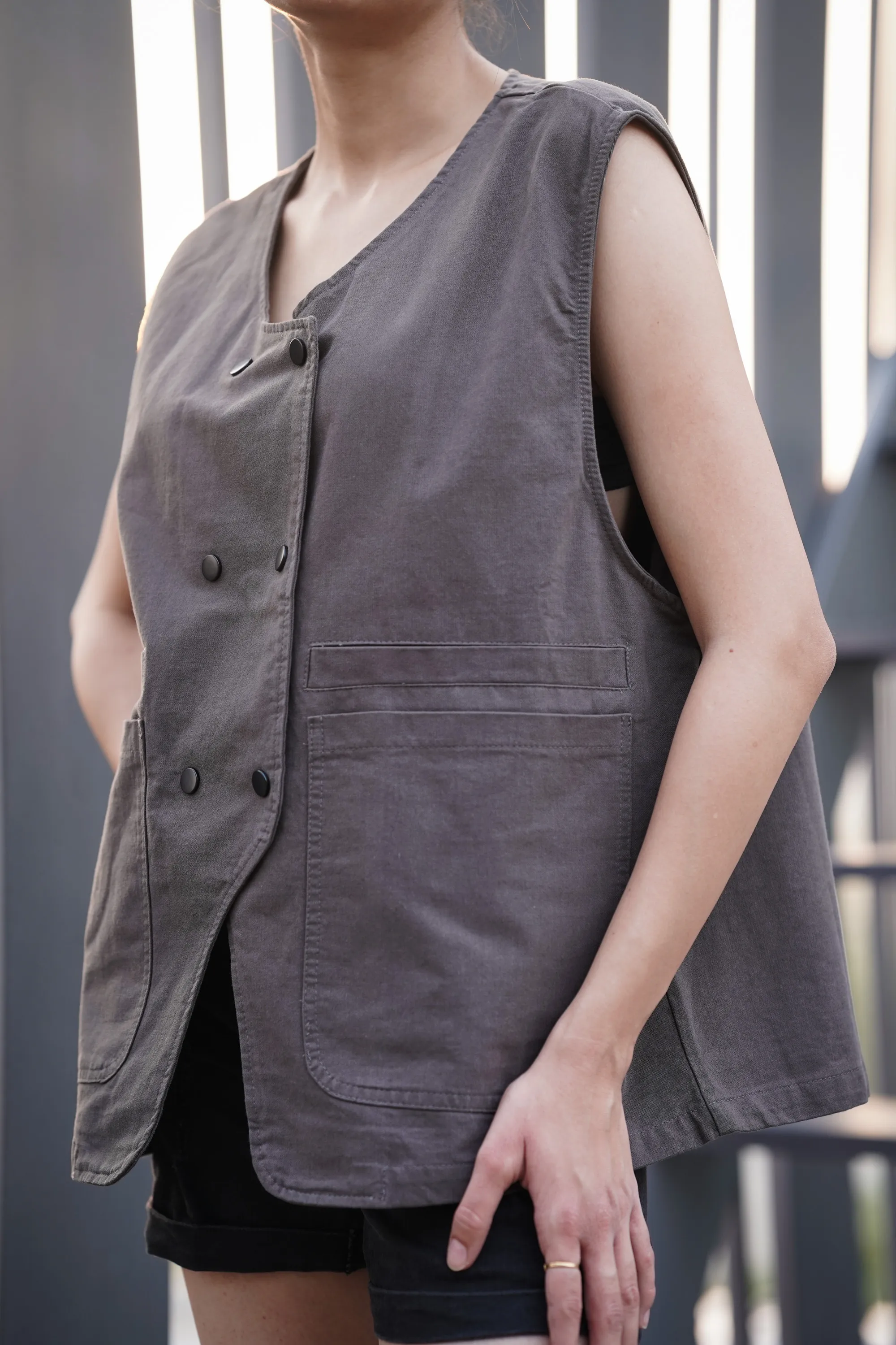 Military Double-Breasted Vest