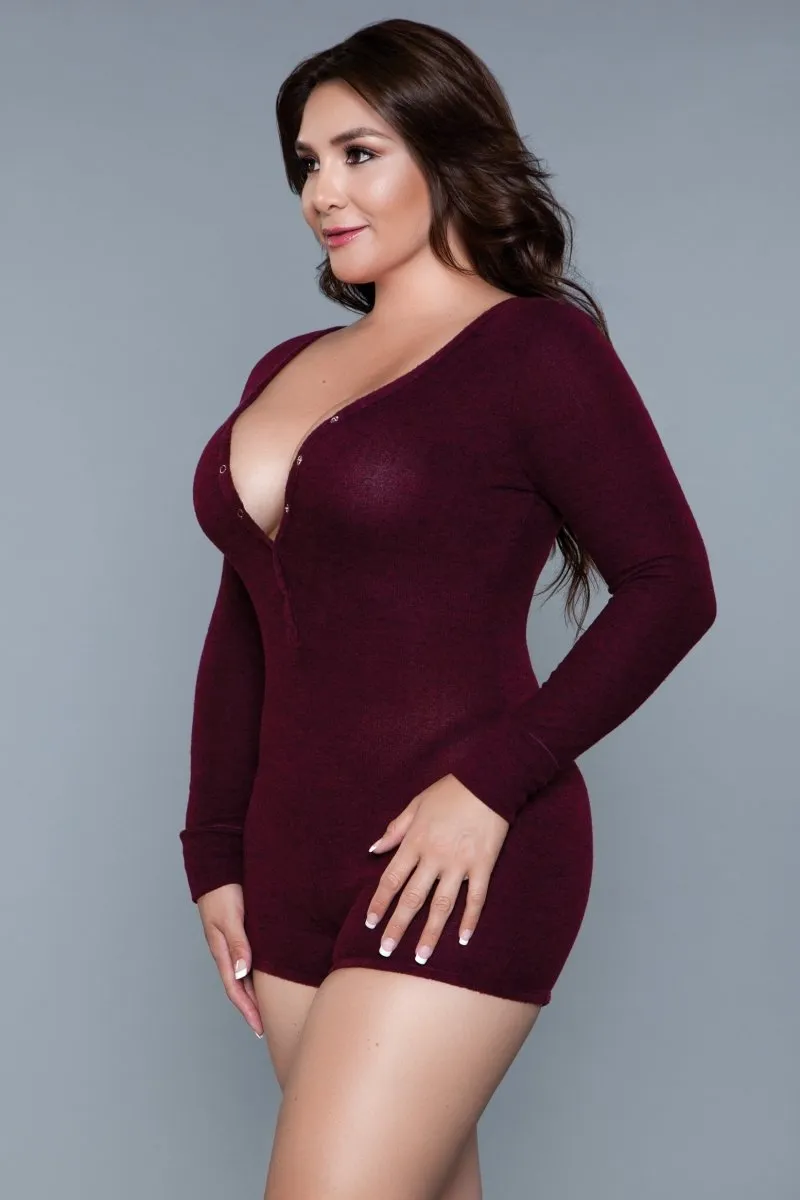 Nala Romper Burgundy