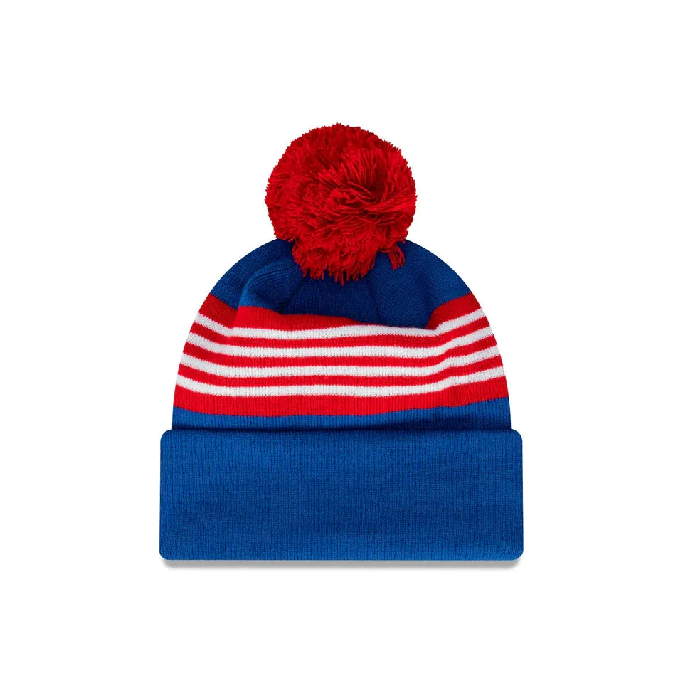 New Era Footscray Bulldogs Retro Beanie With Pom