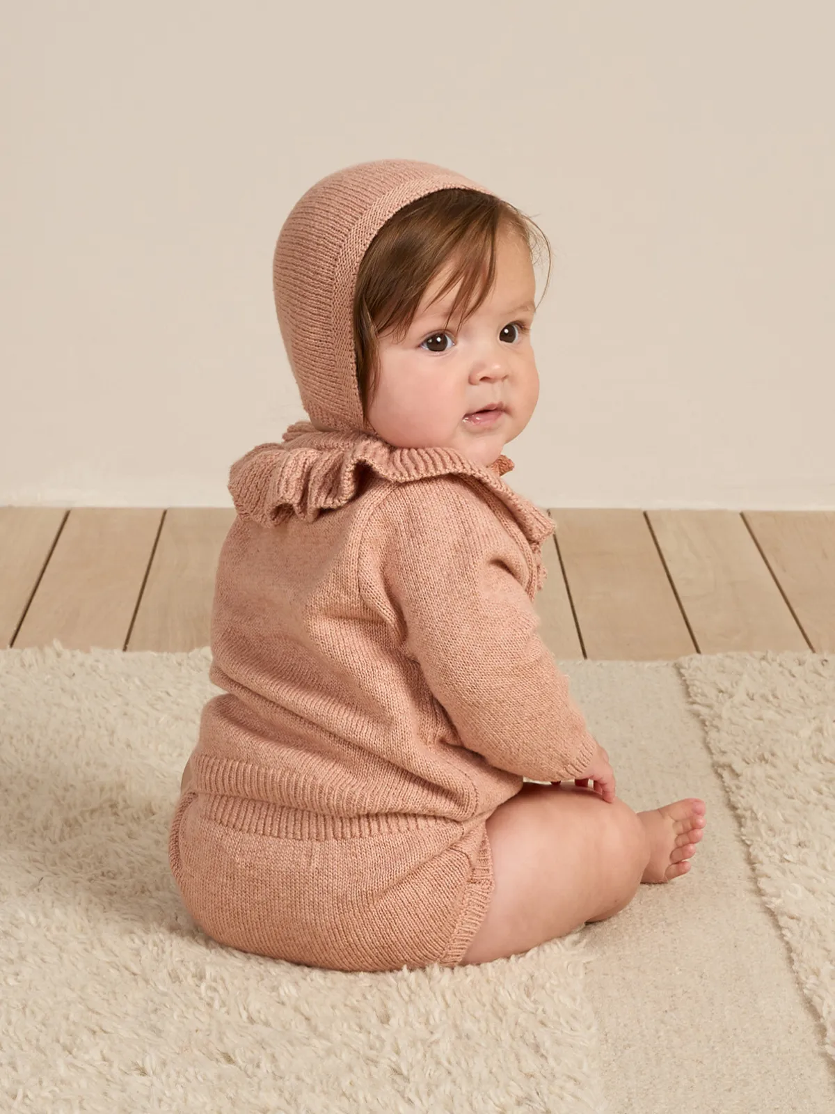 Organic Knit Bloomer, Heathered Rose