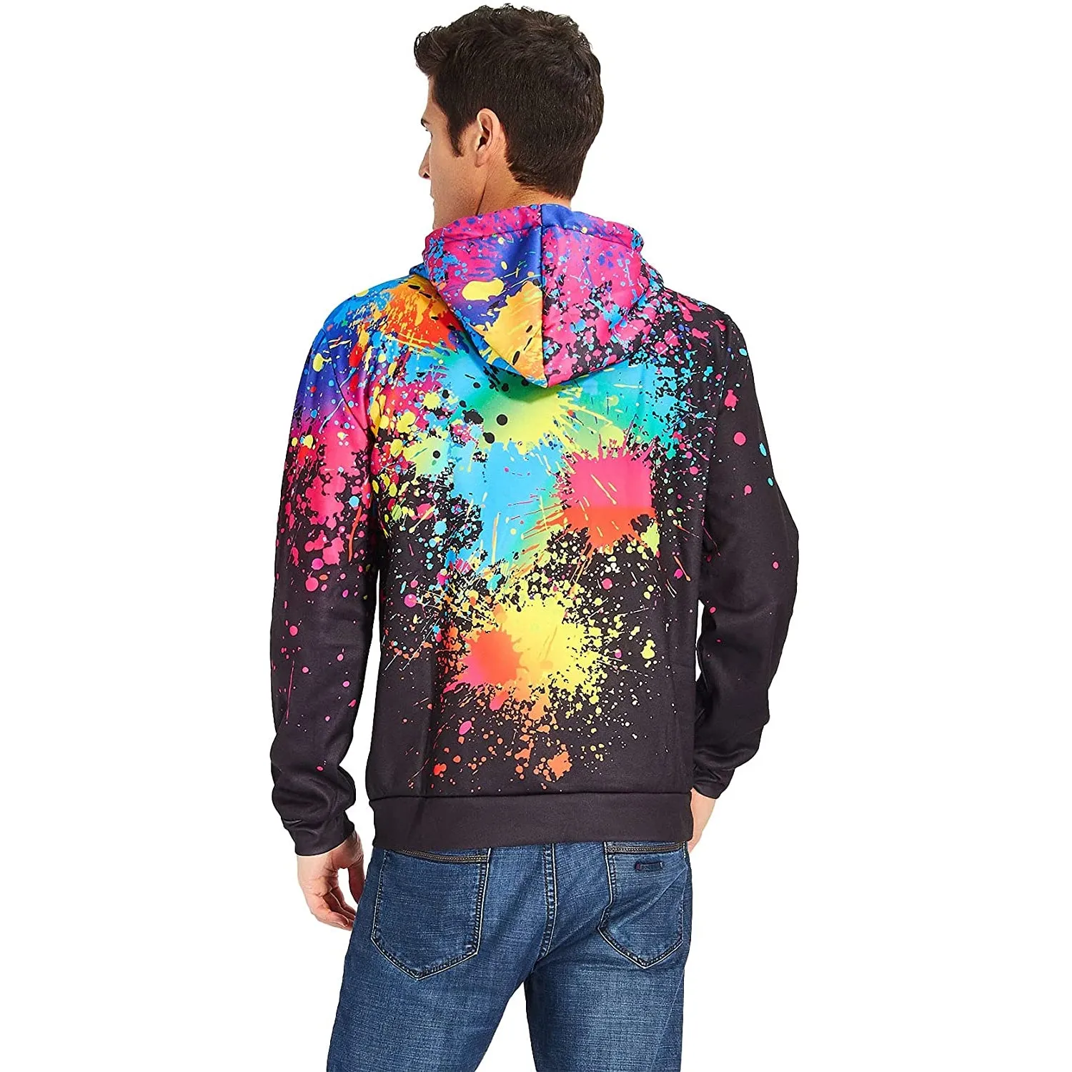 Paint Splatter Black Hoodie