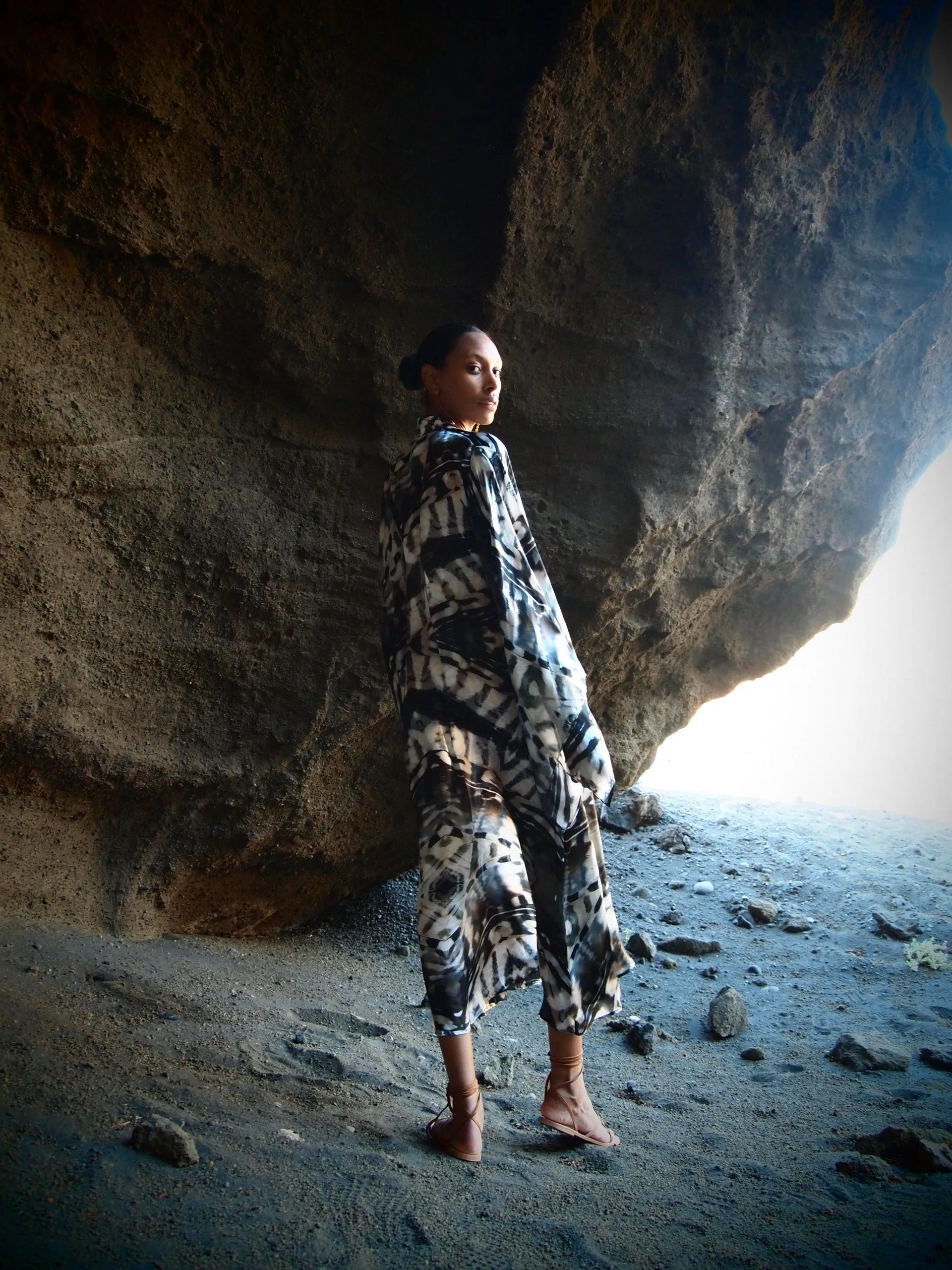 Phoenix print - Bedouin Silk Kimono