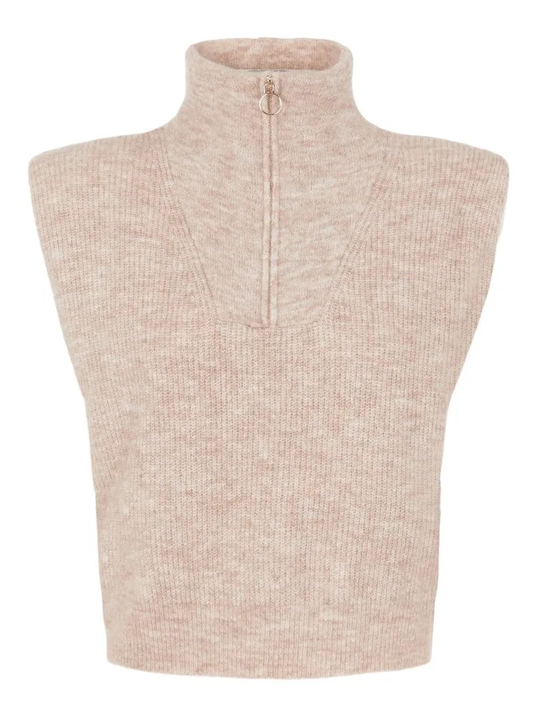 Pieces Erikka - Zip Knit Vest