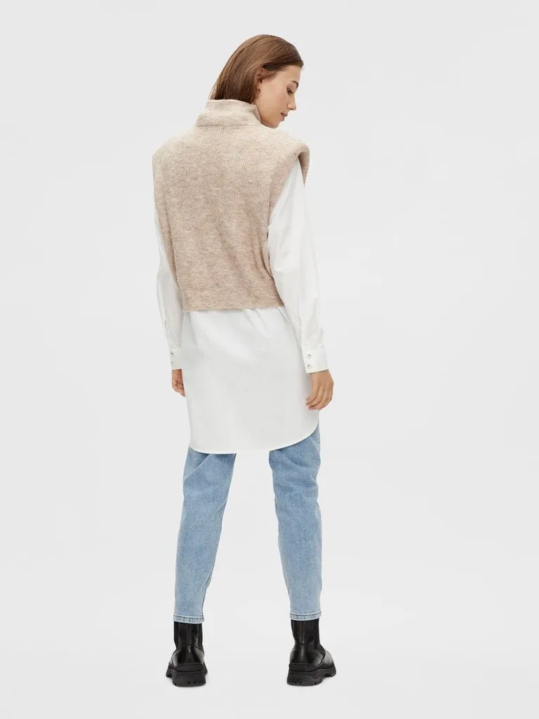 Pieces Erikka - Zip Knit Vest