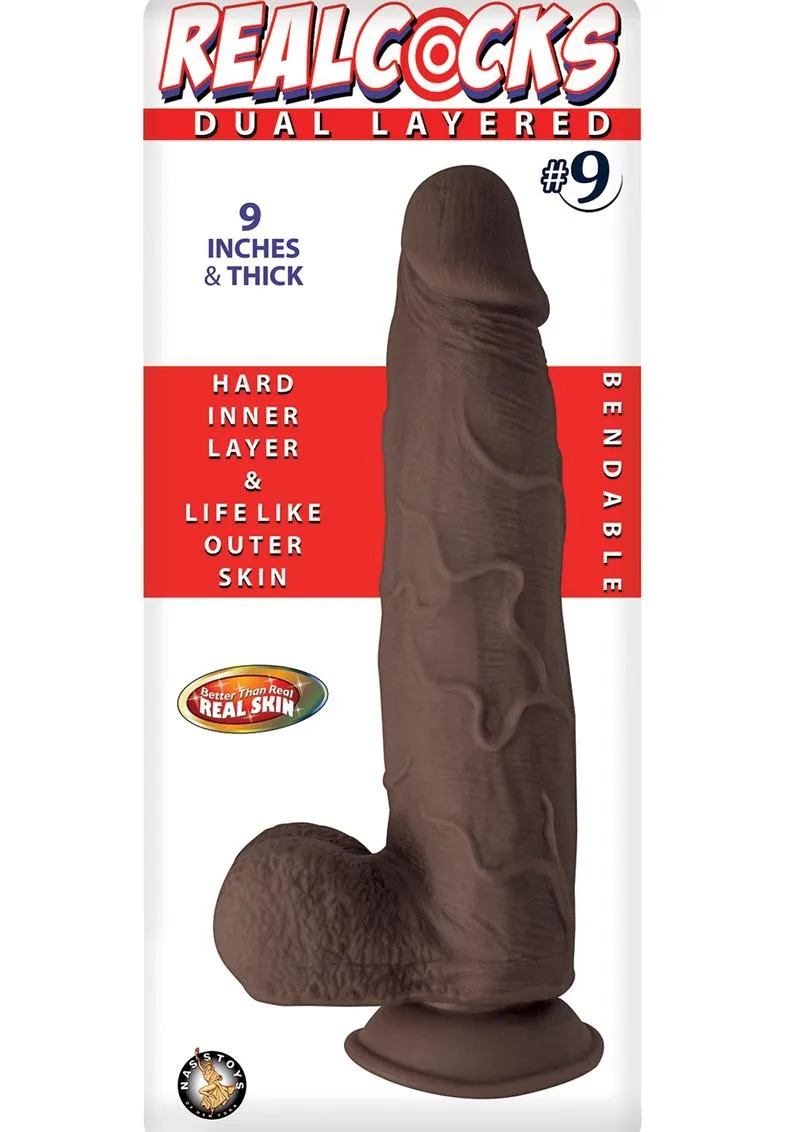Realcocks Dual Layered #9 Bendable Thick Dildo