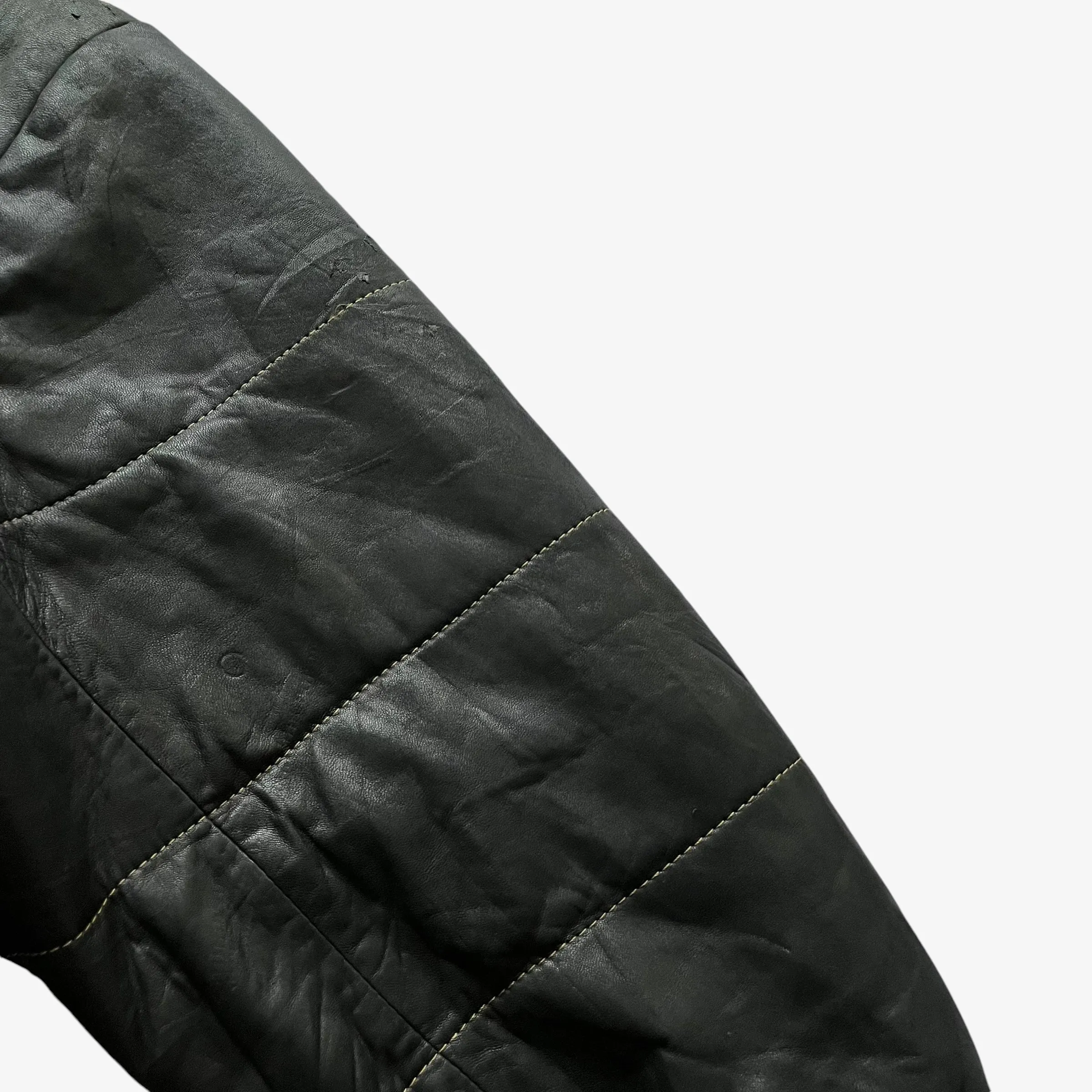 Redskins Type B32 Leather Puffer Jacket (Womenswear)