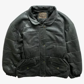 Redskins Type B32 Leather Puffer Jacket (Womenswear)