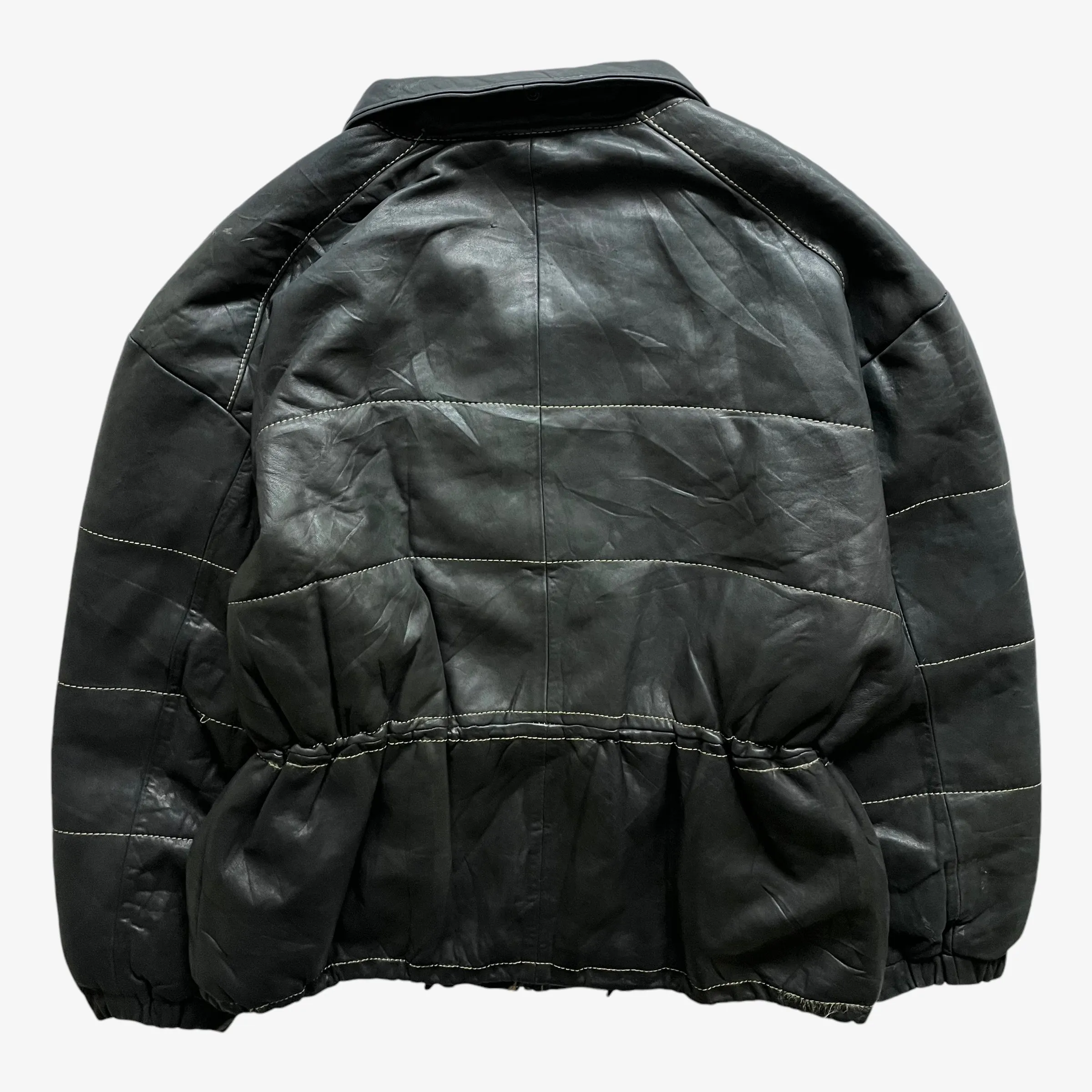 Redskins Type B32 Leather Puffer Jacket (Womenswear)