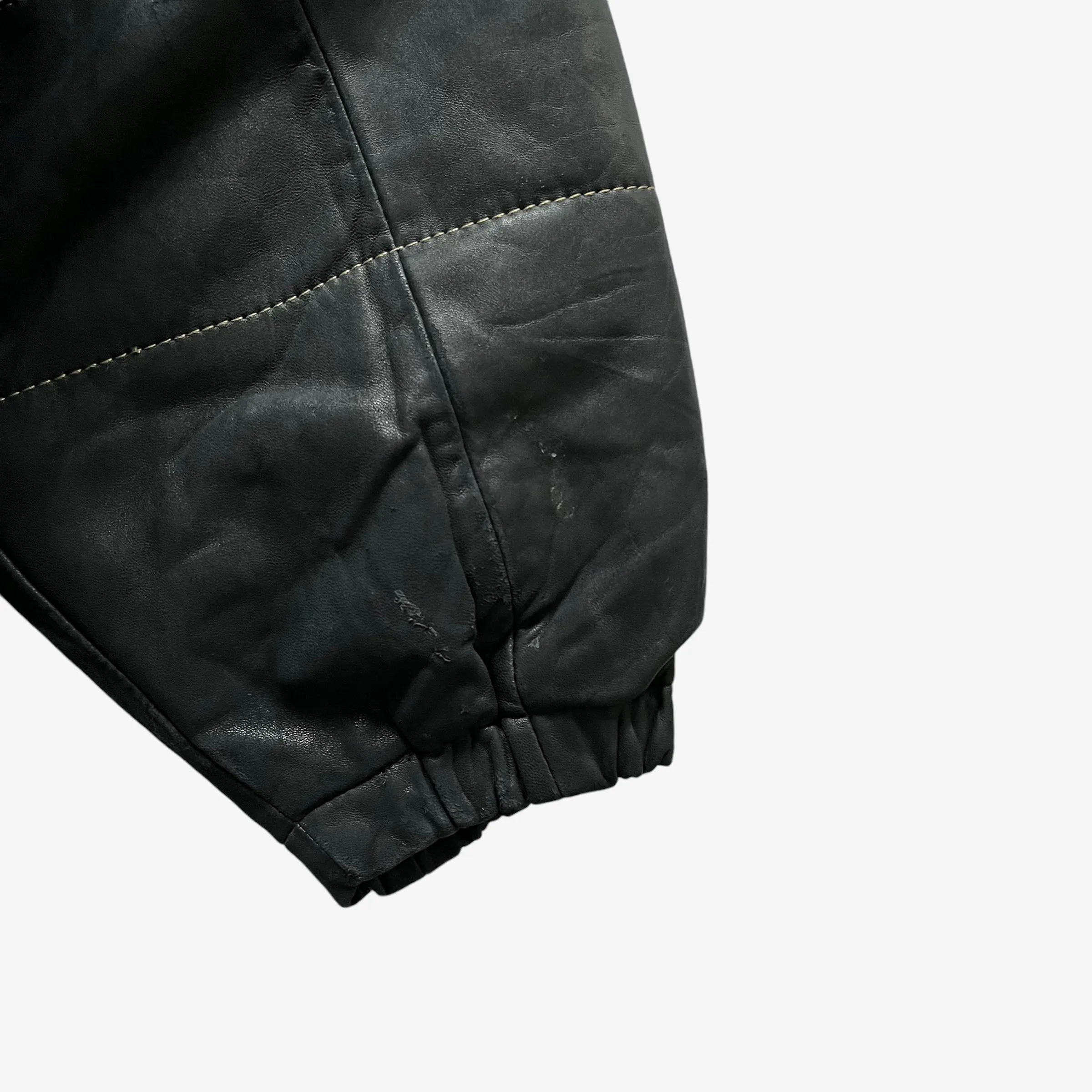 Redskins Type B32 Leather Puffer Jacket (Womenswear)
