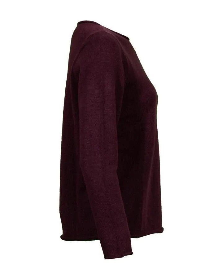 Repeat Rolled Hem Cashmere Sweater