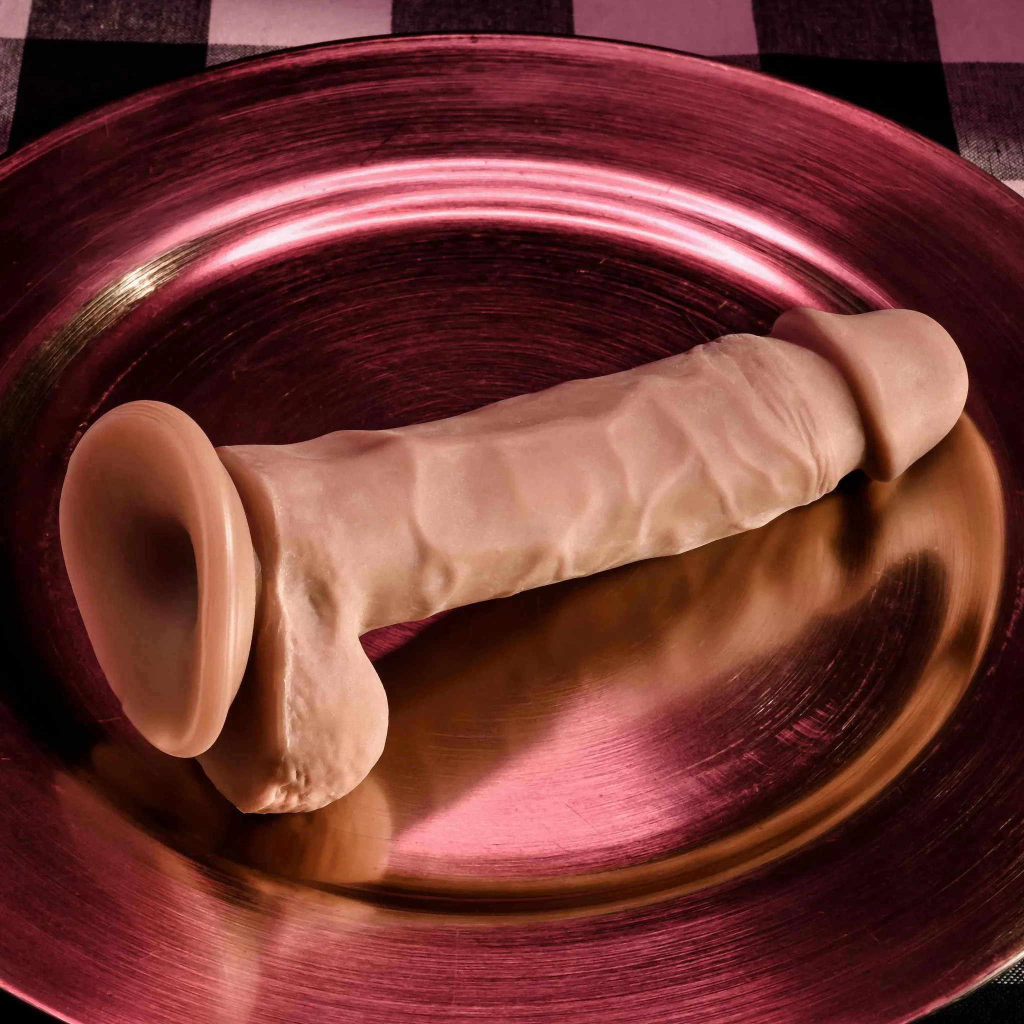 Selopa 6.5 Inch Natural Feel Dildo With Balls Dark