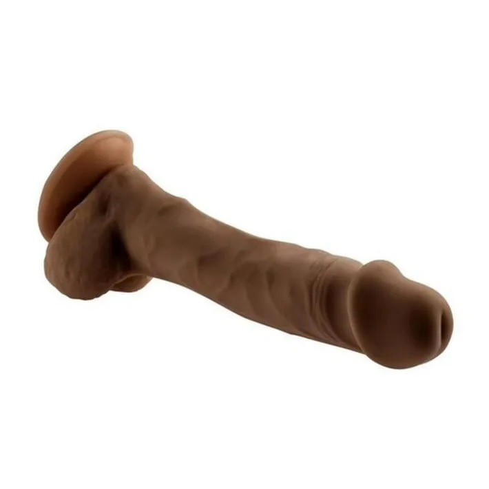 Selopa 6.5 Inch Natural Feel Dildo With Balls Dark