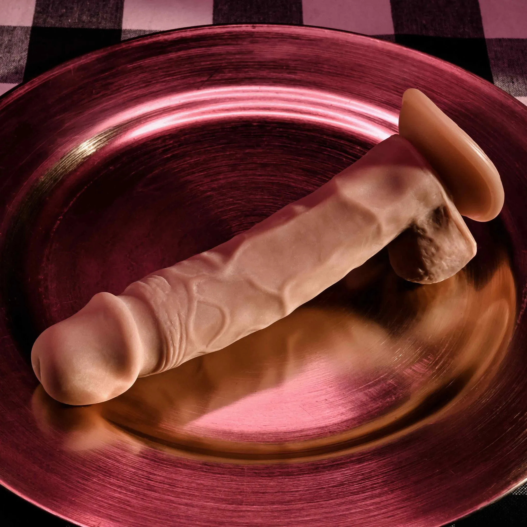 Selopa 6.5 Inch Natural Feel Dildo With Balls Dark