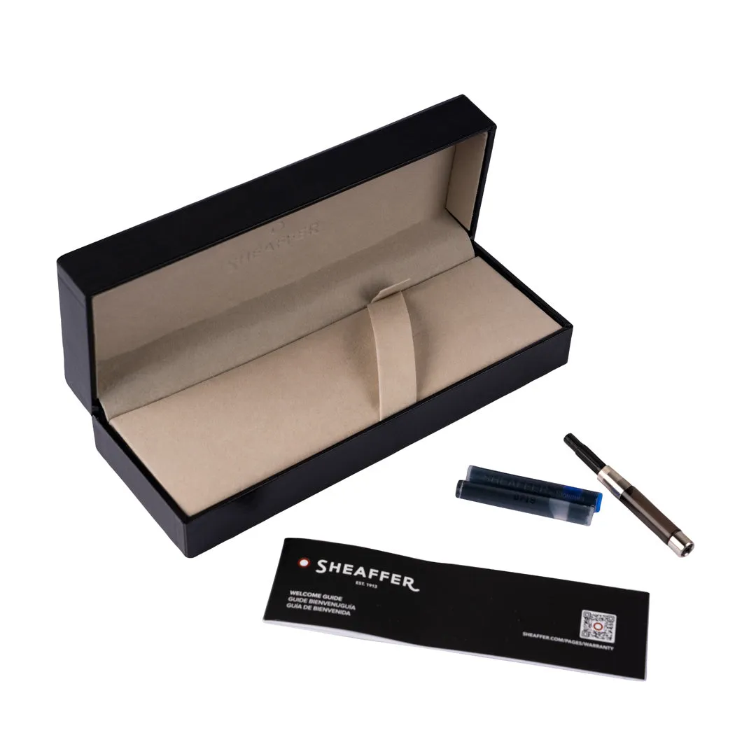 Sheaffer® 300 Bright Chrome Fountain Pen With Gold Trims - Medium